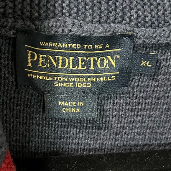 Pendleton Highland Aztec Shawl Collar Cardigan Sweater 100% Cotton Size XL - Picture 3 of 11